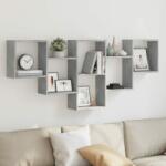  Betonszürke forgácslap fali polc 159 x 18 x 66 cm