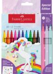 Faber-Castell Unikornis 10+3 db filctoll készlet, glitteres matricával FC554213 (FC554213)