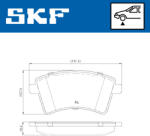 SKF Set placute frana fata SKF VKBP80024