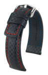 HIRSCH CARBON 22mm vízálló Hi-Tech óraszíj (02592052-2-22)