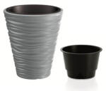 Prosperplast Ghiveci de flori SAND + insert piatra gri 29, 5 cm