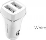 BOROFONE - autós töltő 2x USB, fehér (BFO-BZ2-W) (BFO-BZ2-W)
