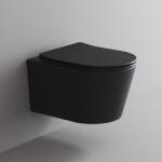 Kronenbach Tube wc csésze függesztett perem nélkül mély öblítéssel fekete KB100082MB (KB100082MB)
