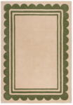 Flair Rugs Covor verde/în culoare naturală țesut manual din lână 160x230 cm Lois Scallop - Flair Rugs Covor