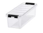 Smartstore Műanyag tárolódoboz, 3, 5 liter, fekete fogantyúkkal, SMARTSTORE Classic 4, átlátszó - officeland
