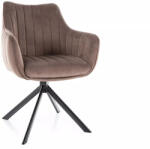 SIGNAL MEBLE Azalia Velvet Forgó Bársony Étkezőszék Cappuccino (SIG-AZALIAVCCA)