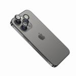 FIXED edzett üveg kamera lencsevédő iPhone 15Pro/15 Pro Max-hoz, space grey FIXGC2-1202-GR (FIXGC2-1202-GR)