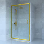 Welland SD-110 elhúzható zuhanyajtó - 110 cm - arany profil - miniwebshop