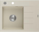 Mexen Ben, 1 kamrás gránit mosogató 600x500x190 mm, bal + króm szifon, bézs, 6522605000-69 (6522605000-69)