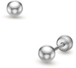 Lisa fehér arany gömb gyerek fülbevaló gömb zárral - JTAG-6572-18 (JTAG-6572-18)