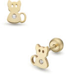 Lisa kis macska gyerek fülbevaló gömb zárral - JTAG-6573-18 (JTAG-6573-18)