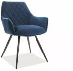 SIGNAL MEBLE Étkezőszék LINEA VELVET | kék (LINEAVCG)