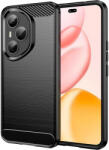Honor 400 Pro 5G szilikon tok, hátlaptok, telefon tok, karbon mintás, fekete, Carbon case