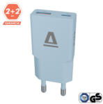  AVAX CH641LB NANO SLIM 30W töltő adapter USB-C (PD3.0)+USB-A (QC3.0), világoskék (AVAX CH641LB) - bstrade