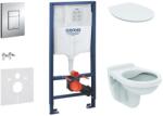 GROHE Rapid SL - Falra szerelhető szett, WC Alpha ülőkével, gombos Skate Cosmopolitan, krómozott 38528SET-KD (38528SET-KD)
