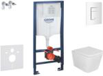 GROHE Rapid SL - Előfali szerelő készlet, Arkas WC I softclose ülőke, Skate Cosmopolitan vezérlőgomb, alpesi fehér SANI11BA3104 (SANI11BA3104)
