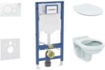 Geberit Duofix - Előfali szerelő készlet, Alpha WC és softclose ülőke, Sigma01 vezérlőgomb, alpesi fehér SANI11CD3100 (SANI11CD3100)