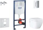 GROHE Solido - Készlet fali beépítéshez, WC és ülőkével Euro kerámia, softclose, Even gomb, króm SANI15BB1104 (SANI15BB1104)