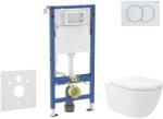 Geberit Duofix - Előfali szerelő készlet, Oudee Vortex WC és softclose ülőke, Delta01 vezérlőgomb, alpesi fehér SANI11CA3179B (SANI11CA3179B)