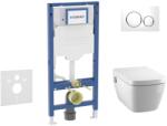 Geberit Duofix - Előfali szerelőkészlet, TECEone WC és softclose ülőke, Sigma20 vezérlőgomb, fehér/fényes króm SANI11CT3103 (SANI11CT3103)