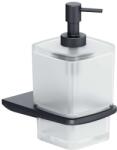 kielle Vega - Szappanadagoló tartóval, matt üveg/matt fekete 40118004 (40118004)