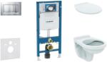 Geberit Duofix - Falra szerelhető szerelőkészlet, Alpha WC ülőkével, Sigma30 nyomógomb, króm matt/króm 111.300. 00.5 NR7 (111.300.00.5 NR7)