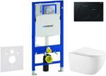 Geberit Duofix - Előfali szerelő készlet, Gaia WC és softclose ülőke, Sigma01 vezérlőgomb, fekete SANI11CA5134 (SANI11CA5134)