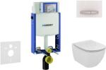 Geberit Kombifix - Modul fali WC-hez nyomógombos Sigma50, alpesi fehér + Ideal Standard Tesi - WC és ülőke 110.302. 00.5 NF8 (110.302.00.5 NF8)
