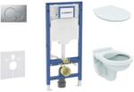 Geberit Duofix - Előfali szerelő készlet, Alpha WC és softclose ülőke, Sigma01 vezérlőgomb, matt króm SANI11CD2102 (SANI11CD2102)