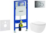Geberit Duofix - Előfali szerelő készlet, Oudee Vortex WC és softclose ülőke, Sigma01 vezérlőgomb, fényes króm SANI11CA1152 (SANI11CA1152)