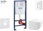 GROHE Rapid SL - Előfali szerelő készlet, Gaia kompakt WC, softclose ülés, Skate Cosmopolitan vezérlőgomb, alpesi fehér SANI11BA3103 (SANI11BA3103)