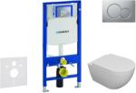 Geberit Duofix - Falra szerelhető szett, Oudee WC és softclose ülés, Sigma01 gomb, matt króm lakkozott SANI11CA1103 (SANI11CA1103)