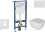 Geberit Duofix - Előfali szerelőkészlet, Oudee WC és softclose ülőke, Delta01 vezérlőgomb, alpesi fehér SANI11CA3116B (SANI11CA3116B)