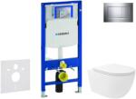 Geberit Duofix - Előfali szerelő készlet, Oudee Vortex WC és softclose ülőke, Sigma30 vezérlőgomb, króm SANI11CA1153 (SANI11CA1153)