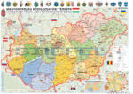Stiefel Magyarország közigazgatása (2023) iskolai földrajzi falitérkép vármegyék és megyei jogú városok feltüntetésével (140 x 100 cm) (87817-22-L)