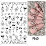  Körömmatrica - F865 black