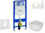 Geberit Duofix - Előfali szerelő készlet, Oudee WC és softclose ülőke, Sigma20 vezérlőgomb, fehér/aranyozott SANI11CA3133 (SANI11CA3133)