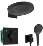 Hansgrohe - Zuhanyszett rejtett keverővel, testtel, 36 cm átmérővel, 3 fúvókával, fekete színű szőnyeggel SANI21HHH409 (SANI21HHH409)