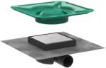 Hansgrohe RainDrain Spot - Padlólefolyó ráccsal 150x150 mm, csempékhez, csiszolt rozsdamentes acélból 56112800 (56112800)