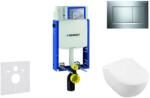 Geberit Kombifix - WC modul nyomógombbal Sigma20, fényes króm/matt króm + Villeroy Boch - WC és ülőkéje, DirectFlush, SoftClose, CeramicPlus 110.302. 00.5 NI6 (110.302.00.5 NI6)