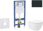 Geberit Duofix - Előfali szerelő készlet, Oudee Vortex WC és softclose ülőke, Sigma20 vezérlőgomb, matt fekete/fekete SANI11CA5146B (SANI11CA5146B)
