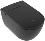Villeroy & Boch ViClean - Elektronikus bidé kerámiával, perem nélküli, CeramicPlus, SoftClosing, Pure Black V0E200R7 (V0E200R7)