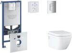 GROHE Rapid SLX - Készlet fali beépítéshez, WC, SoftClose ülőkével és Skate Cosmopolitan gombbal, króm SANI11BB2107 (SANI11BB2107)