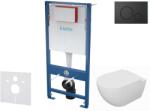 kielle Genesis - Falsík alatti szerelőkészlet, Oudee WC és softclose ülőkével, Gemini IV, vezérlőgombokkal, matt fekete 30505SS65 (30505SS65)
