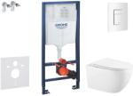 GROHE Rapid SL - Előfali szerelő készlet, Gaia WC és softclose ülőke, Skate Cosmopolitan vezérlőgomb, alpesi fehér SANI11BA3102 (SANI11BA3102)