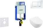 Geberit Kombifix - WC modul nyomógombos Sigma20, fehér/fényes króm + Villeroy Boch - WC és ülőkéje, DirectFlush, SoftClose, CeramicPlus 110.302. 00.5 NI5 (110.302.00.5 NI5)