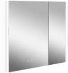 kielle Arkas I - Tükrös szekrény LED világítással, fűtéssel és USB csatlakozóval, 80x70x13 cm, fehér 50111810 (50111810)