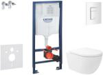 GROHE Rapid SL - Előfali szerelő készlet, Oudee Vortex WC és softclose ülőke, Skate Cosmopolitan vezérlőgomb, alpesi fehér SANI11BA3108 (SANI11BA3108)