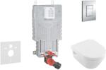 GROHE Uniset - Készlet falra szerelhető WC + WC és ülőke Villeroy & Boch 38643SET-KB (38643SET-KB)