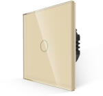 Bingoelec 1 körös érintőkapcsoló, WiFi, üveg előlap, nulla szükséges (101B-GD)